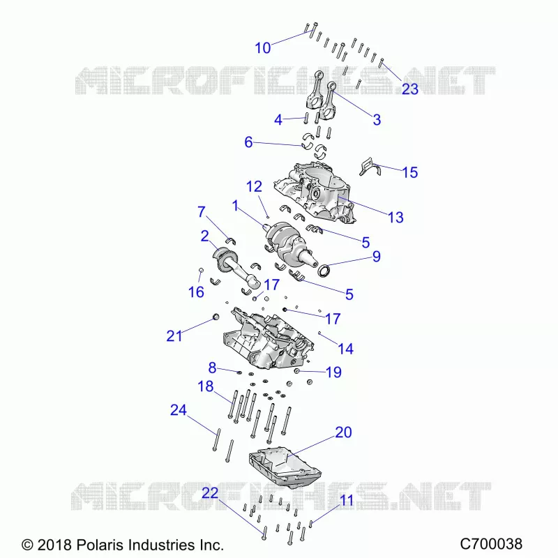 ENGINE, CRANKCASE AND KURBELWELLE