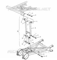 HINTER SPREIZE STABILISATOR ASSEMBLY 6x6 400L W948740 (4926802680C012)