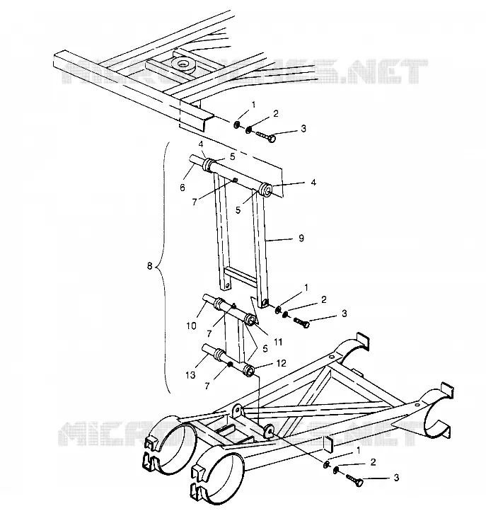 HINTER SPREIZE STABILISATOR ASSEMBLY 6x6 400L W948740 (4926802680C012)