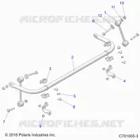 SUSPENSION, STABILISATORSTANGE, REAR
