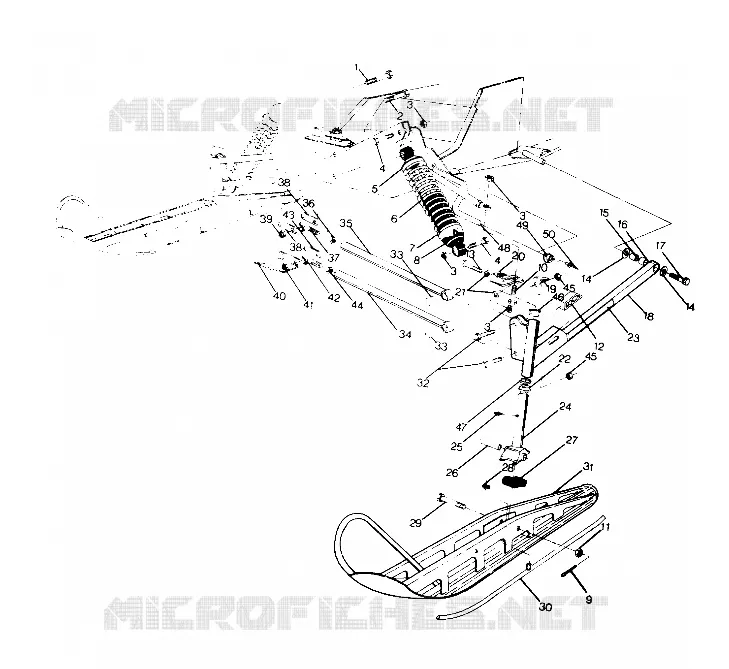 FRONT SUSPENSION AND SKI  650 RXL (4919531953007A)