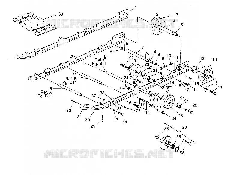 SUSPENSION ASSEMBLY SPORT TOURING 0950243 AND  EUROPEAN SPORT TOURING E9502 (4928822882B013)