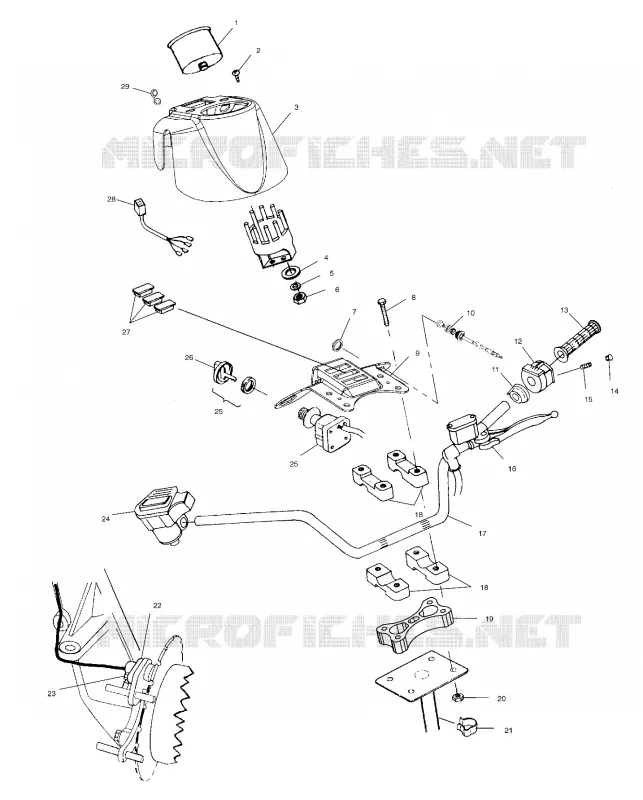 LENKER   SCHEINWERFER POD