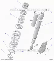 SUSPENSION, REAR SHOCK MOUNTING