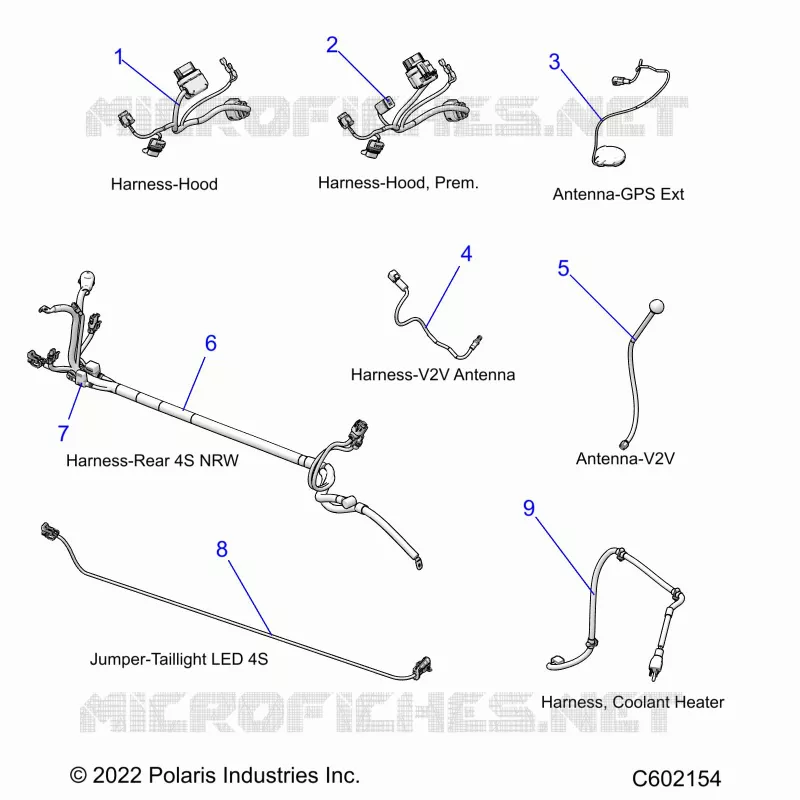 ELEKTRIC, WIRE HARNESSES, HOOD/JUMPERS, GPS