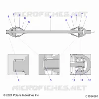 ANTRIEB, HALF SHAFT, FRONT