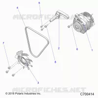 ENGINE, ENGINE, GENERATOR, FAN AND BELT