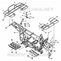 BUMPER / GEPÄCHTRÄGER MOUNTING MAGNUM 2X4 W98AA42A (4945524552A007)