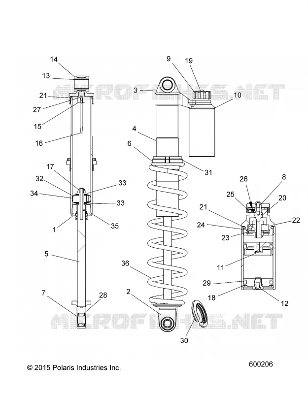 SUSPENSION, IFS SHOCK W/RESERVOIR