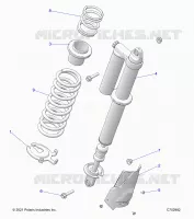 SUSPENSION, REAR SHOCK MOUNTING