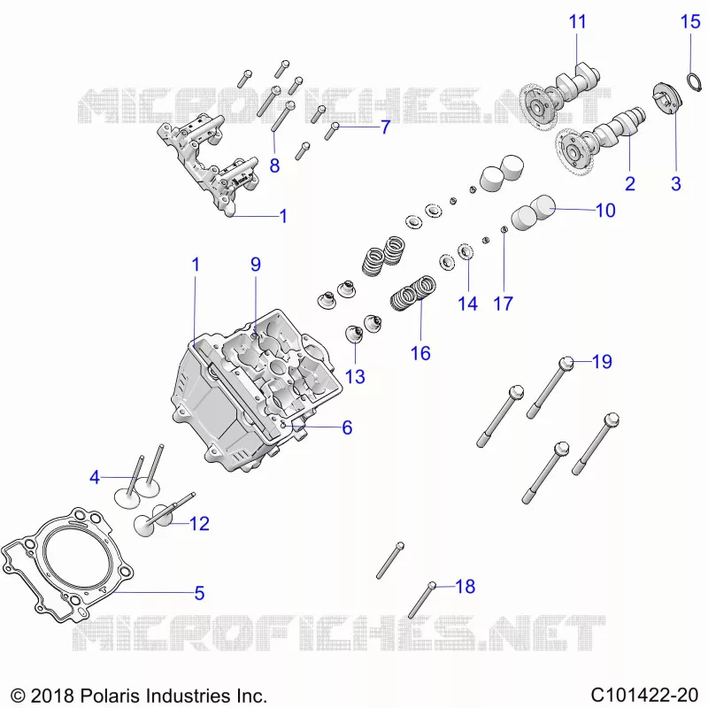 ZYLINDER HEAD, CAMS AND VALVES