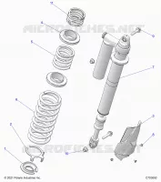 SUSPENSION, REAR SHOCK MOUNTING