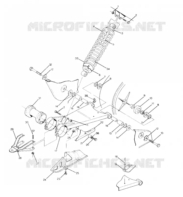 SWING ARM WLD. / FEDER ASSEMBLY 250 4X4 / W928127 (4922872287B013)