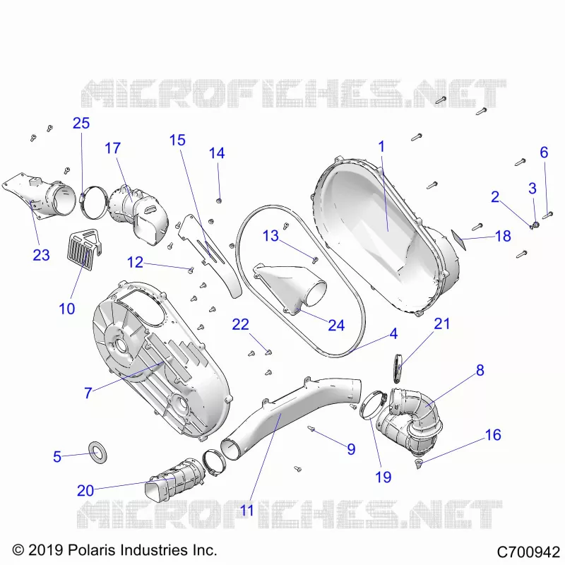 ANTRIEB, CLUTCH COVER AND DUCTING