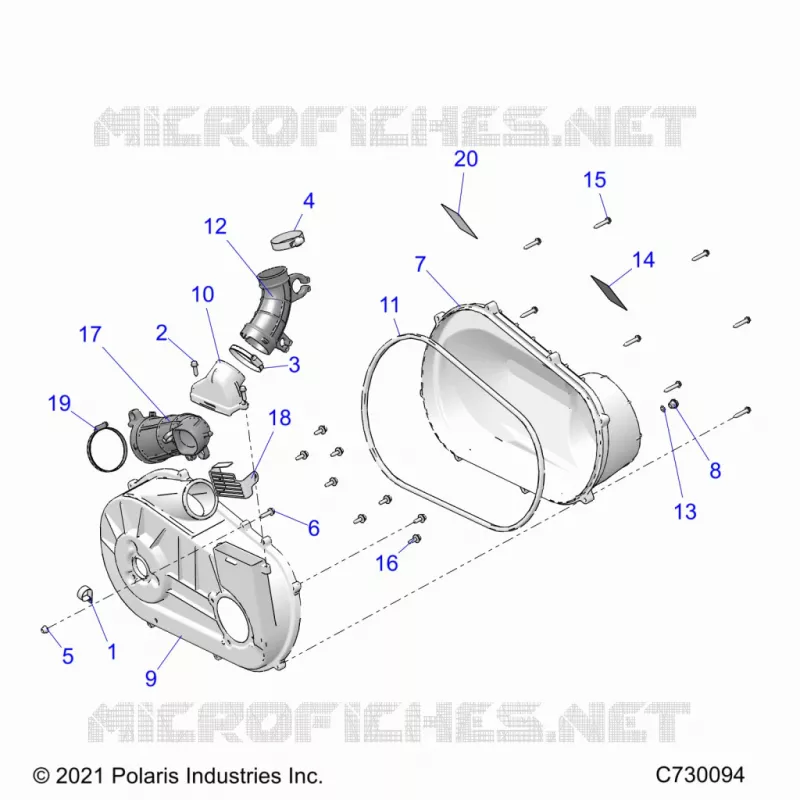 ANTRIEB, CLUTCH COVER AND DUCTING
