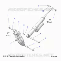 SUSPENSION, SHOCK MOUNTING, REAR SUSP.