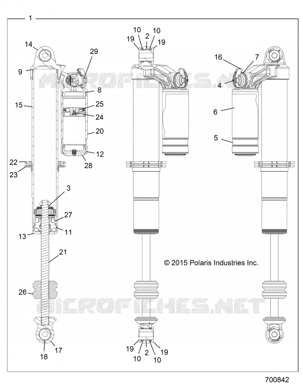 SUSPENSION, FRONT SHOCK INTERNALS