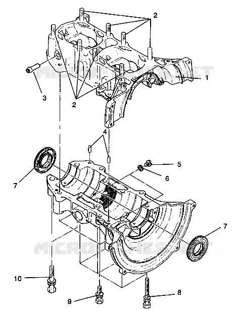 CRANKCASE ASSEMBLY TRAIL DELUXE E940262 (49273827380028)