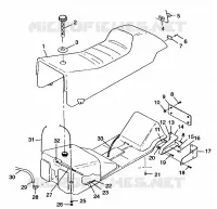 SITZ   GASBEHÄLTER 600 XC 0981758 (4944194419A006)