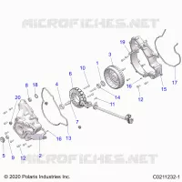 ENGINE, STATOR COVER AND FLYRAD