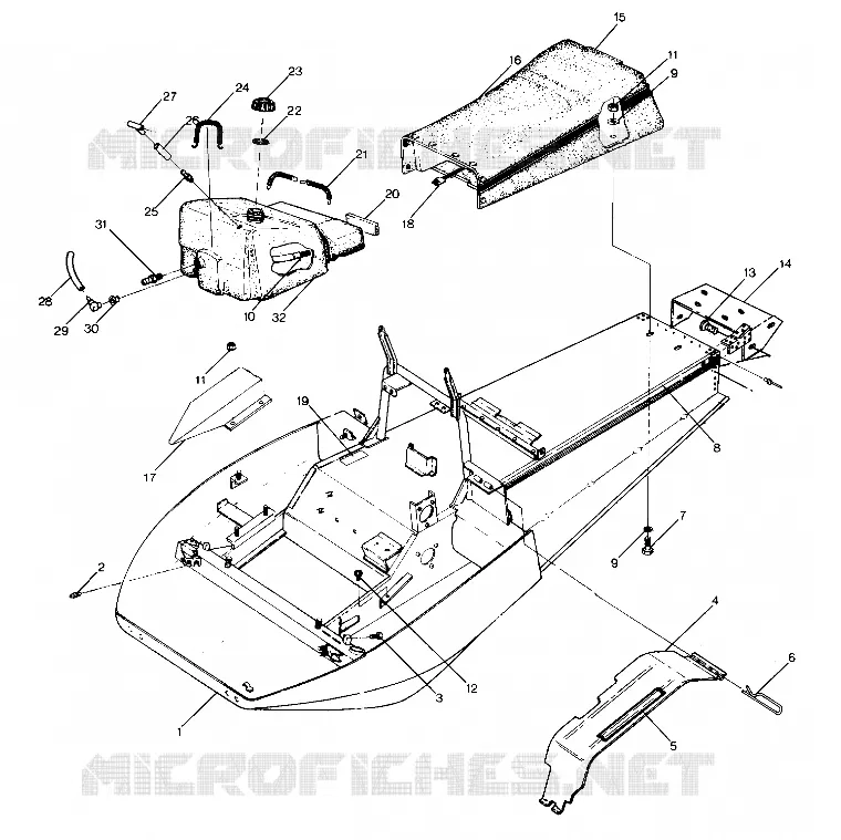 CHASSIS AND SITZ STARTRAK UPDATED 2/90 (4916811681003A)