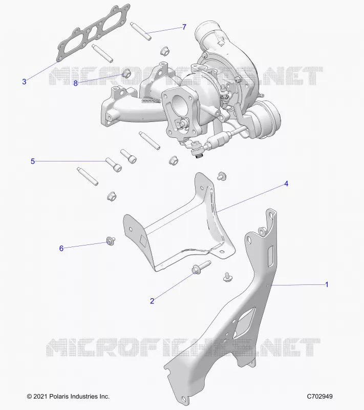 ENGINE, TURBO CHARGER MOUNTING