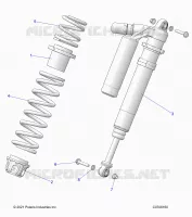 SUSPENSION, FRONT SHOCK MOUNTING, DELUXE