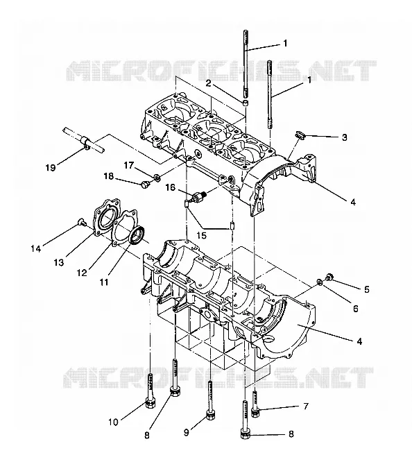 CRANKCASE ASSEMBLY RXL / 0930768 AND RXL SKS / 0930568 (4922992299029A)