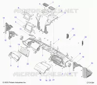 INSTRUMENTENTAFEL, UPPER AND A-PILLERS