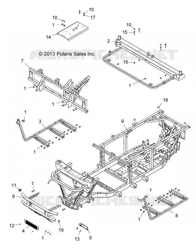 CHASSIS, RAHMEN AND FRONT BUMPER