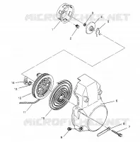 RÜCKZUG ANLASSER ASSEMBLY 500 CARB 0962764, 500 CARB SKS 0962564,  500 CARB S (4931873187D006)