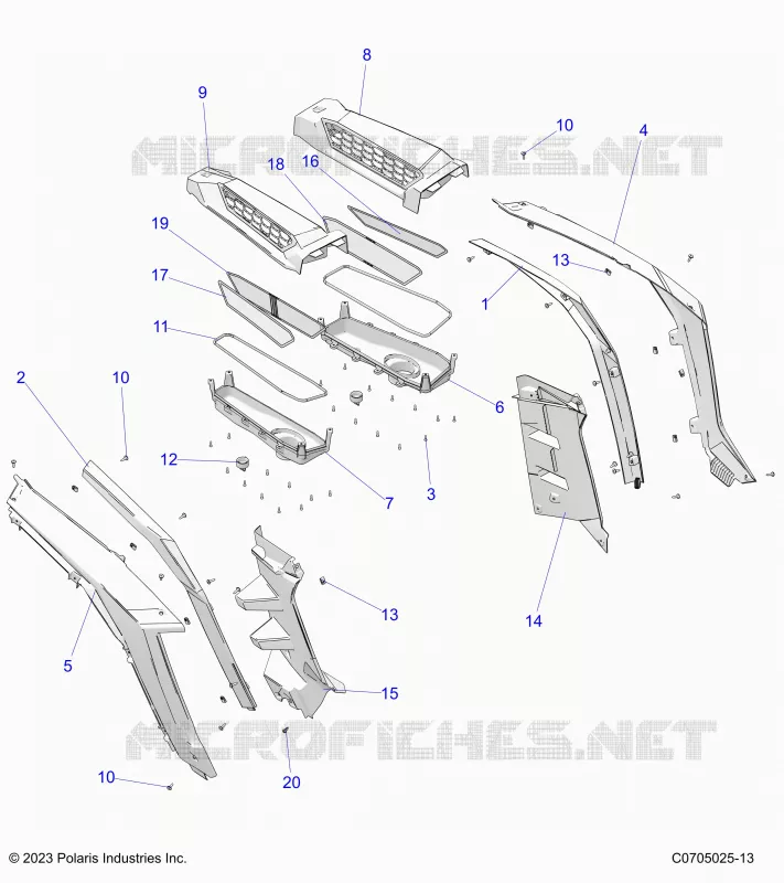 KAROSSERIE HINTEN FENDERS AND BEZELS- Z24NEF99AR/AM/BR/BM (C0705025-13)