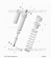 SUSPENSION, REAR SHOCK MOUNTING