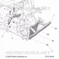 CHASSIS, FRONT GEARCASE AND BUMPER VORNE