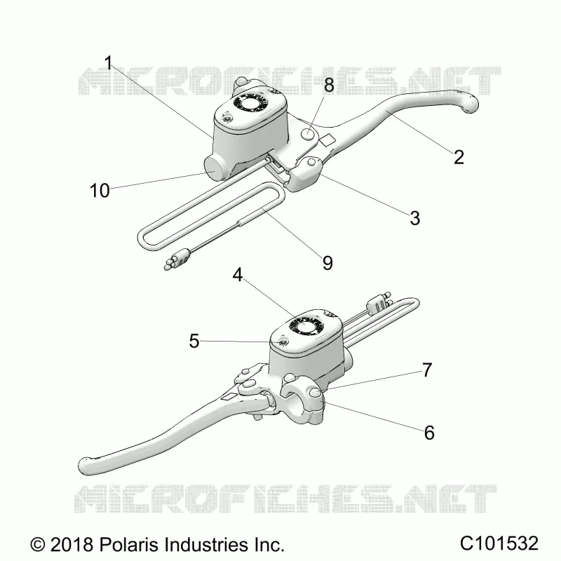 BRAKES, FRONT BRAKE LEVER AND MASTER CYLINDER