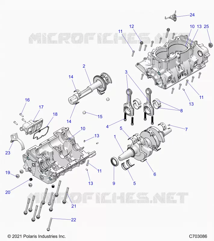ENGINE, CRANKCASE AND KURBELWELLE