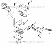 HANDLEBAR SPORT 400L W97BA38C AND TRAIL BLAZER W97BA25C (4940124012B007)