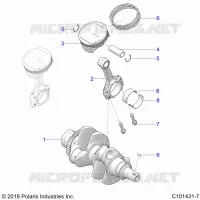 ENGINE, KURBELWELLE AND PISTON