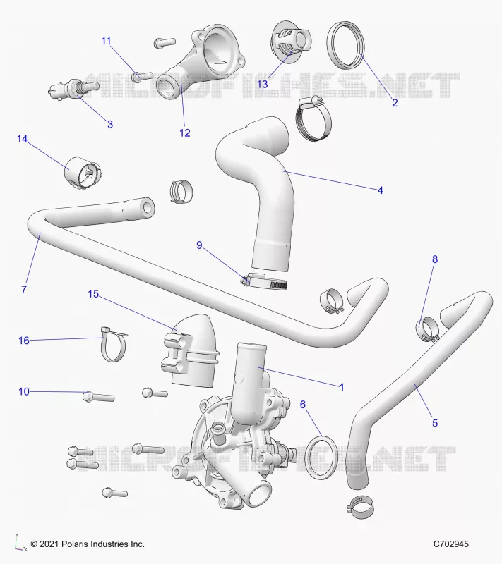 MOTOR, WATERPUMP AND BYPASS