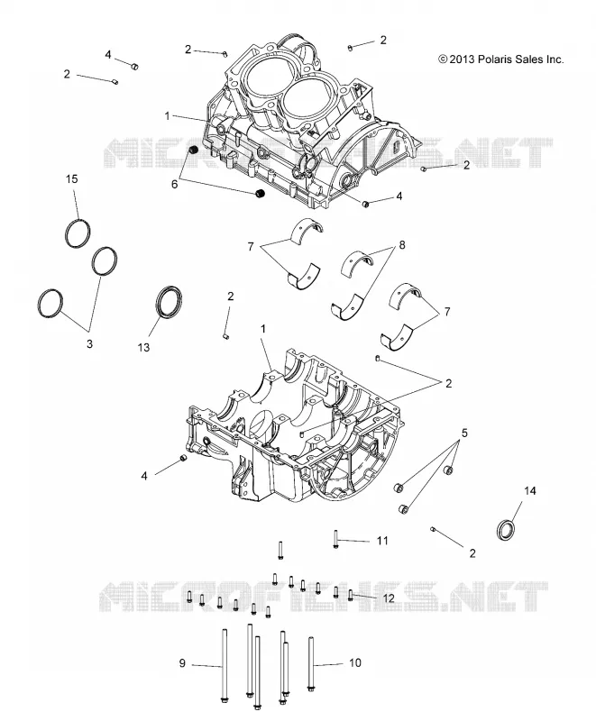 ENGINE, CRANKCASE