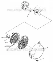 RÜCKZUG ANLASSER ASSEMBLY RXL 0940768 and RXL TOURING 0940869 (4925062506047A)