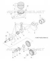 MOTOR, KURBELWELLE AND KOLBEN
