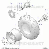 WHEELS, REAR TIRE AND BRAKE DISC