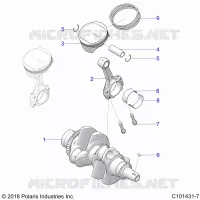 ENGINE, KURBELWELLE AND PISTON