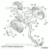DRIVE TRAIN, CLUTCH COVER AND DUCTING