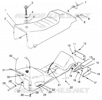 SITZ   GASBEHÄLTER ASSEMBLY 600 XCR SP 0965677 and EUROPEAN 600 XCR SP E9656 (4932063206A007)