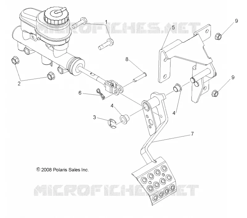 BREMSES, PEDAL AND MASTER CYLINDER MOUNTING