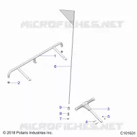 STOSSSTANGE, REAR, FLAG, AND PASS HANDLE