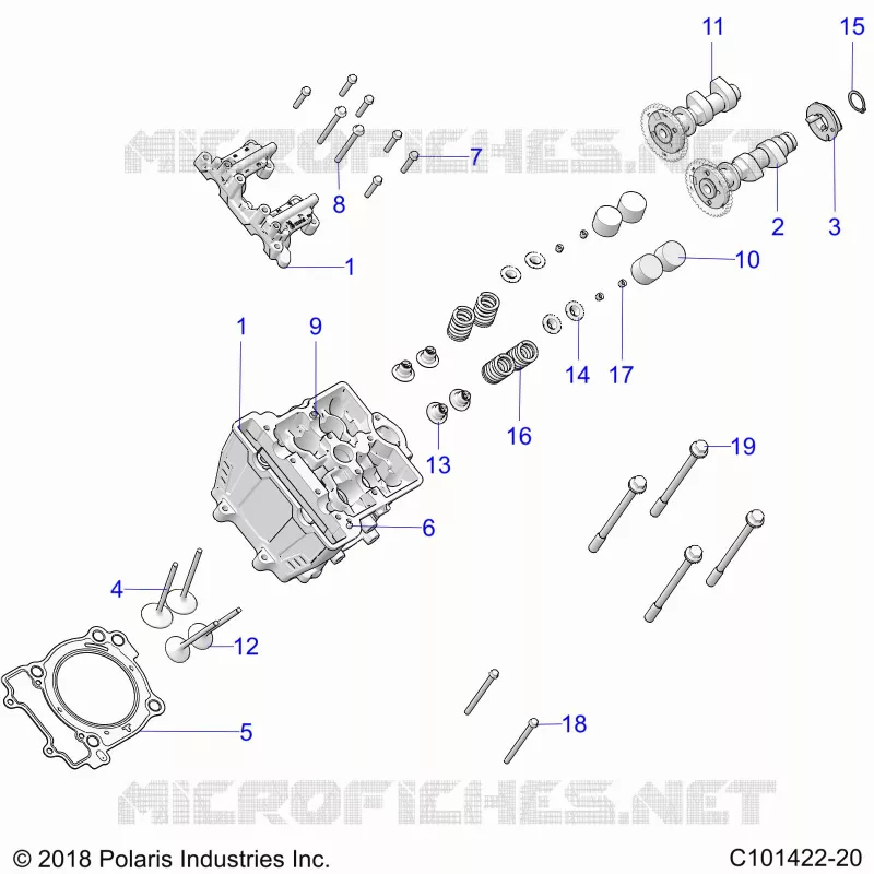 ZYLINDER HEAD, CAMS AND VALVES