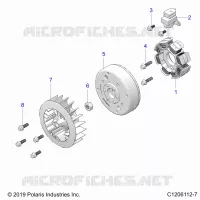 ENGINE, STATOR AND FLYRAD